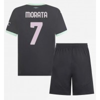 AC Milan Alvaro Morata #7 Tredjeställ Barn 2024-25 Korta ärmar (+ Korta byxor)